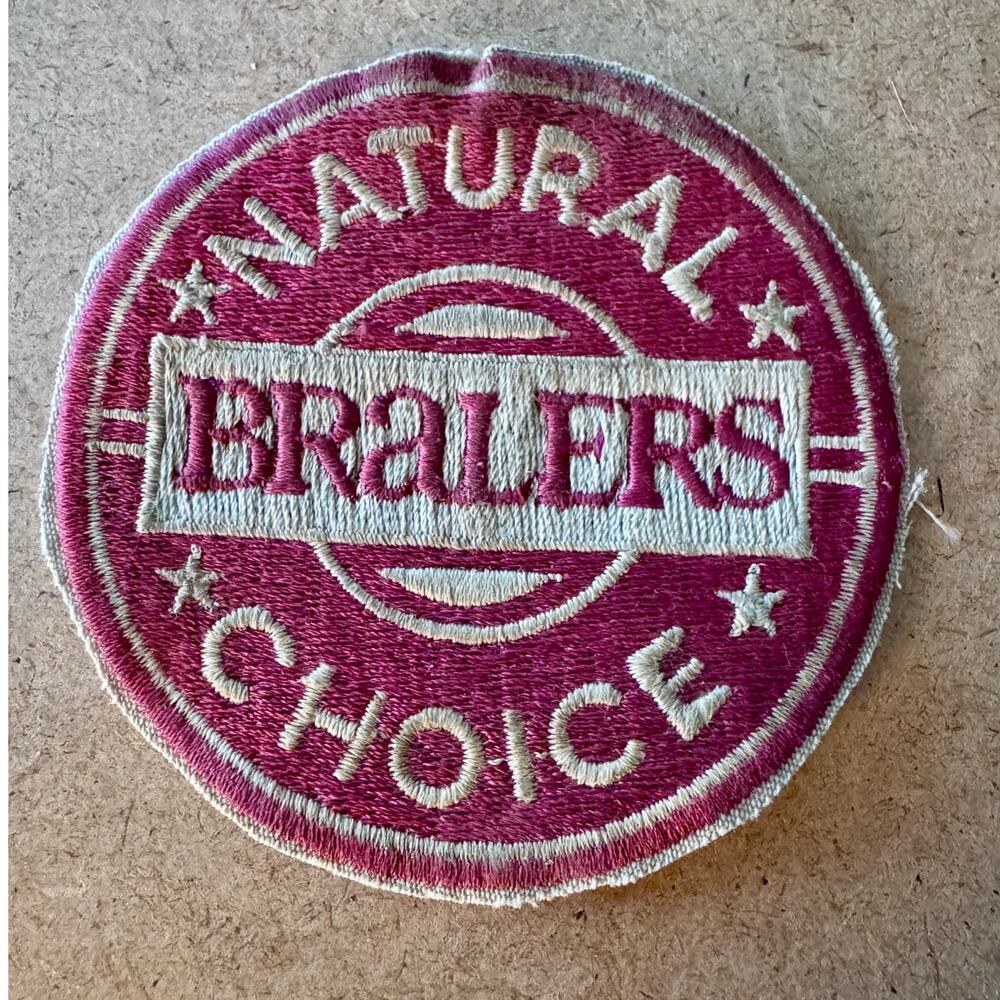 Vintage Bralers Natural Choice Embroidered Patch 3 Inch